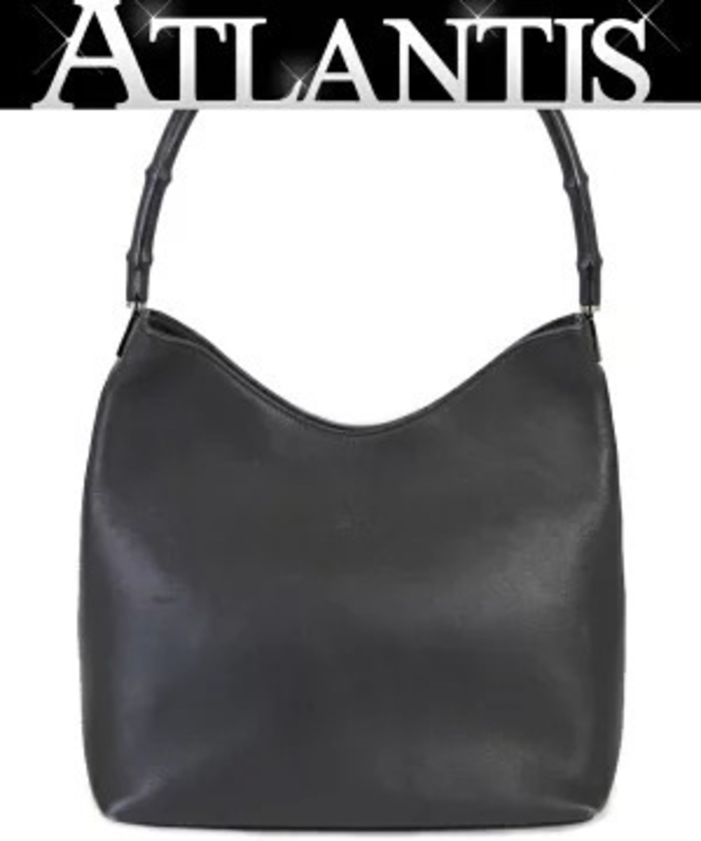 Gucci Bamboo Hobo Bag Leather Black